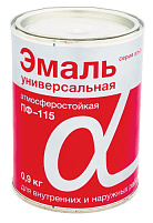 Эмаль ПФ-115 красная 0,9кг АЛЬФА 5685