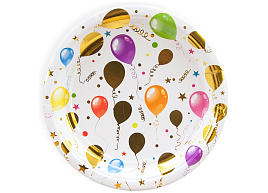 Тарелка бумажная 18см 6231427 Воздушные шарики 6шт