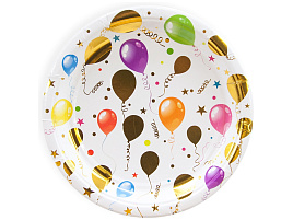 Тарелка бумажная 18см 6231427 Воздушные шарики 6шт