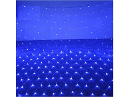 Электрогирлянда сетка 200л светодиодная синяя 1,8*1,8м