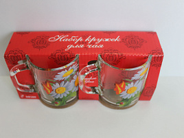 Набор кружек 2шт 1335 Цветы