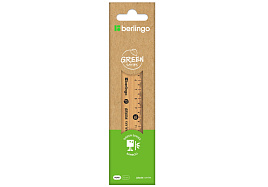 Линейка 15см. Berlingo BR_00015 "Green Series", бамбук, европодвес