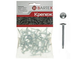 Саморез универсальный 4,2*38 сверло с прессшайбой 40шт Bartex 4532