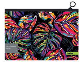 Папка-конверт на молнии Berlingo ZBn_A4081 "Neon Paradise" А4, 180мкм, с рисунком