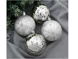 Набор шаров 8см 4250852 Кракле капель 4шт