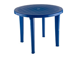 Стол пластик круглый (900*900*710мм) синий 5215