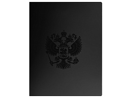 Папка 2 кольца СТАММ ММ-32151 "Герб" А4, 25мм, 700мкм, пластик, черный
