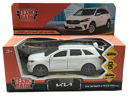 Машина металлическая SB-17-75-KS-WHITE-WB KIA sorento prime, 12 см, двери, багаж., инерц., белый, кор.