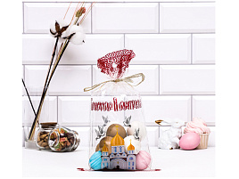 Пакет Пасхальный 20*35 10083693 Церковь с голубями