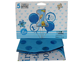 Набор шаров фольгированных 5шт 1 Год (мальчик)