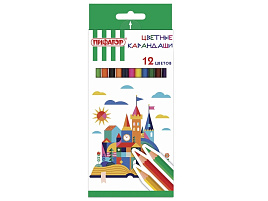 Карандаши цветные 12цв. ПИФАГОР 181339 "ЗАМОК", шестигранные
