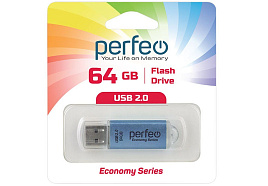 Флеш-драйв Perfeo USB 64Gb E01 синий