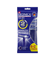 Станок для бритья Deonica мужской одноразовый 2лезвия 4+1шт.