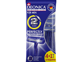 Станок для бритья Deonica мужской одноразовый 2лезвия 4+1шт.