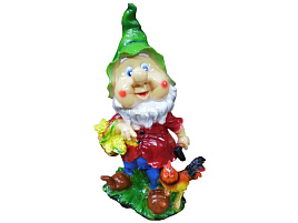 Фигурка садовая Гном с корзинкой 2С28 41*23см