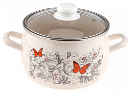 Кастрюля эмаль 5л С-4216САП2/4Жм/2557 Яблоневый цвет