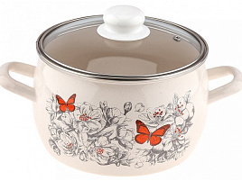 Кастрюля эмаль 5л С-4216САП2/4Жм/2557 Яблоневый цвет