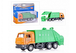 Машина металлическая SB-16-25WB KAMAZ МУСОРОВОЗ, 12 см, двери., подвиж.дет., инерц., кор