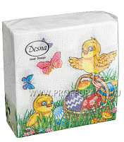 Салфетки Пасха 40л.Design Цыплята