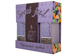 Набор женский Sweet Food Черничный сорбет(гель д/д 290мл+жемчужины(соль)д.ванн220г)