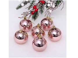 Шар 6см 201-1711 глянец розовое золото 1шт