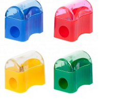 Точилка ArtSpace SHP801_2002 пластиковая "Сундучок", 1 отверстие, контейнер, ассорти