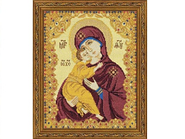 Вышивка крестиком 13х16 см 1300 Богоматерь. Владимирская