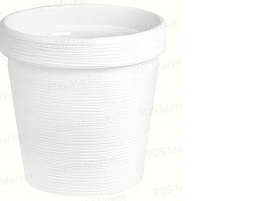 Кашпо цветочное 1л Терра 049233/1502 белое