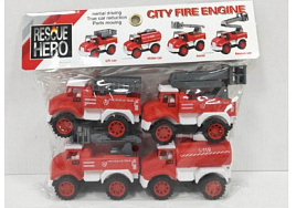 Набор инерц. 090-71 Пожарная техника 4шт