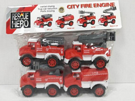 Набор инерц. 090-71 Пожарная техника 4шт