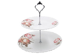 Фруктовница 2-х ярусная LXP2AT YF20032 Чайные розы