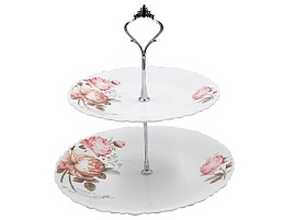 Фруктовница 2-х ярусная LXP2AT YF20032 Чайные розы