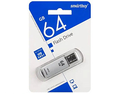 Флеш-драйв Smart Buy 64Gb SB64GBVC-S V-Cut Silver серебро