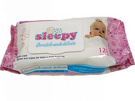 Влажные салфетки Детские 120шт Sleepy Классик с кр.5443/1088 голуб