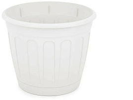 Кашпо цветочное 3,6л Дионис М8247 белое с/п