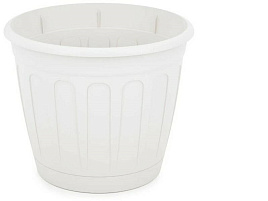 Кашпо цветочное 3,6л Дионис М8247 белое с/п