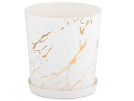 Кашпо цветочное 1,8л Мрамор М8377