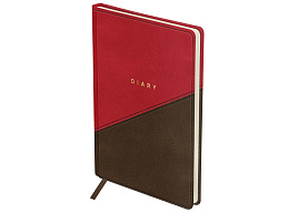 Ежедневник А5 OfficeSpace ENA5_53069 "Duo", красно-коричневый, 136л., кожзам