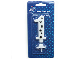 Свеча-цифра "1" Лапки 132501 8см