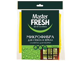 Салфетка Микрофибра 30*30см  Master Fresh для стекол и зеркал