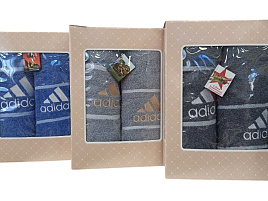 23ф Полотенце в кор. 2в1 (70*14050*90) Адидас махра