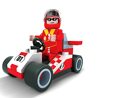 Конструктор Брик 5164175 Белый болид 36дет