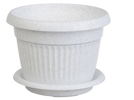 Кашпо цветочное 2,8л Ливия М3019 мрамор с/п