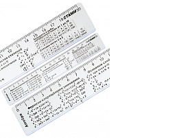 Линейка 20см. ЛС03 "Алгебра", со справочным материалом, пластиковая, прозрачная бесцветная