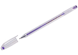 Ручка гел. Crown HJR-500GSM "Hi-Jell Metallic" фиолетовая металлик, 0,7мм