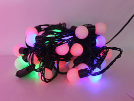 Электрогирлянда шар 10м белый колор уличная К-5