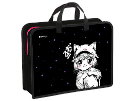 Папка для тетрадей А4 Berlingo PP-BP-1218 с ручками 1 отделение, "Kawaii Dream", 340*245*100мм, пластик, на молнии