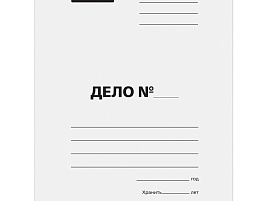 Скоросшиватель карт. OfficeSpace 158529 "Дело", картон мелованный, 440г/м2, белый, пробитый, до 200л.