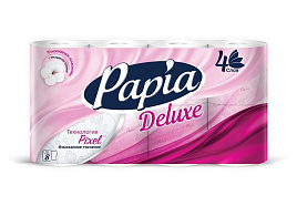 Туалетная бумага Papia Deluxe 8шт.4-х сл. Белая 0112