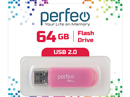 Флеш-драйв Perfeo USB 64Gb C03 розовый
